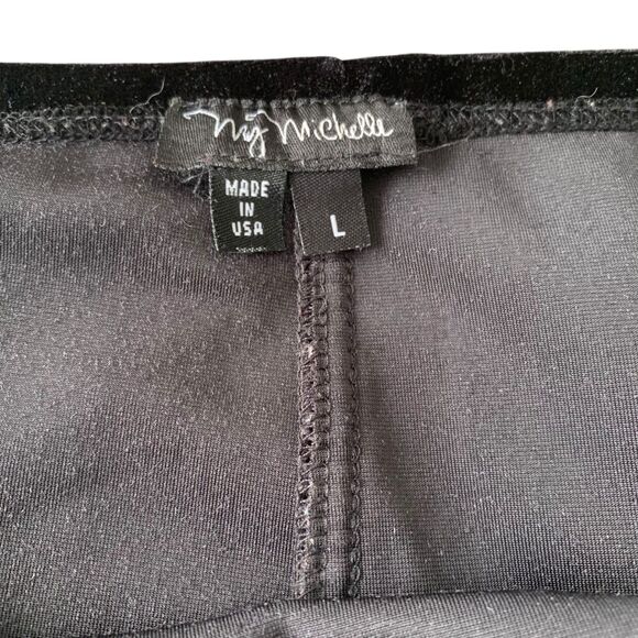 My Michelle Womens Black Maxi Velvet Grunge Whimsigoth Witchy Skirt L USA Party - Picture 2 of 5